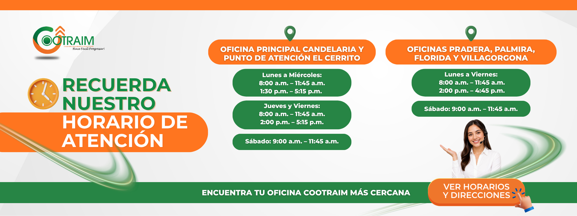 BANNER HORARIOS cootraim